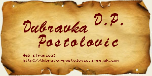Dubravka Postolović vizit kartica